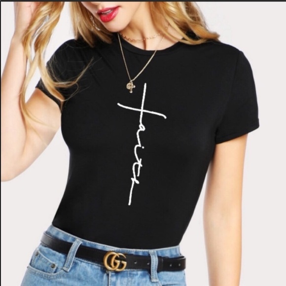 Faith Cross Graphic Crewneck Tee - Picture 4 of 4